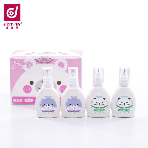 涂改液修正液可愛(ài)卡通學(xué)生改正液改錯(cuò)修改液快干文具用品12毫升